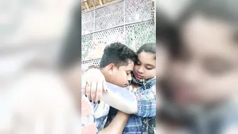 College GF Getting Her Tits Sucked Outdoors By Lover