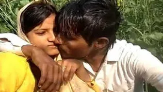 Village Lovers Fucking Outdoors In The Green Fields Nearby