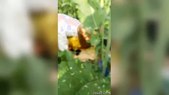 Village Lovers Fucking Outdoors In The Green Fields Nearby