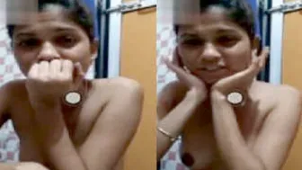 Cute Desi Girl Stripping Naked For Boyfriend On Video Call