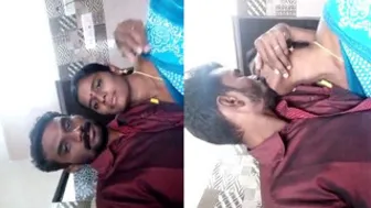 Tamil Boyfriend And GF Kissing Passionately At Home