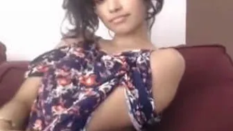 College Teen Showing Her Natural Boobs To Boyfriend On Video