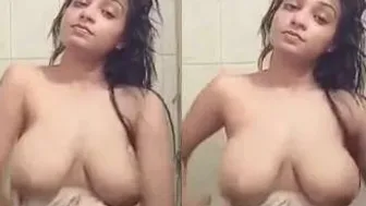 College Babe Caught Naked Touching Herself In The Bathroom