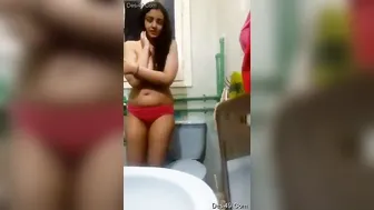 Cute GF Stripping Down And Taking Naked Selfies Alone