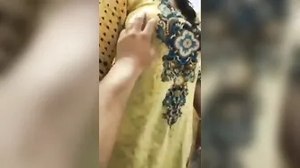 Bhabhi Letting Her Devar Squeeze Her Tits During Home Visit