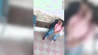 Young Couple Getting Wild In The Park After Midnight Rendezvous