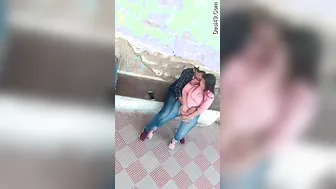 Young Couple Getting Wild In The Park After Midnight Rendezvous