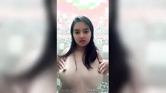 My GF Taking Naughty Boob Selfies Just For Me Tonight