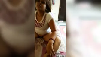 Young Indian GF Stripping Naked Showing Pussy And Tits