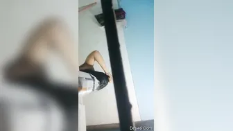 Watching My Indian GF Bathing Naked Through Door