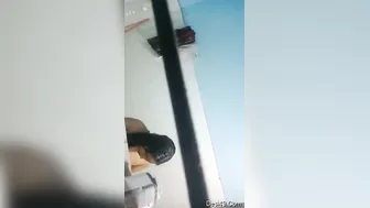 Watching My Indian GF Bathing Naked Through Door