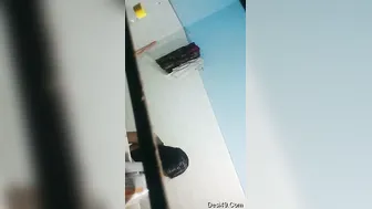 Watching My Indian GF Bathing Naked Through Door