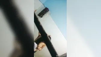 Watching My Indian GF Bathing Naked Through Door