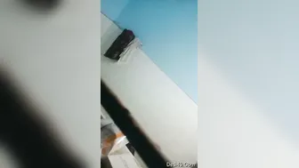 Watching My Indian GF Bathing Naked Through Door