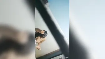 Watching My Indian GF Bathing Naked Through Door