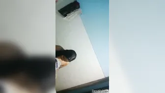 Watching My Indian GF Bathing Naked Through Door