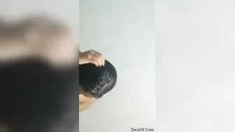 Watching My Indian GF Bathing Naked Through Door