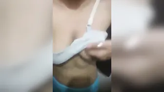 Married Bhabhi Flaunting Her Huge Tits And Freshly Shaved Pussy