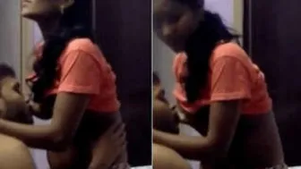 Sucking My Lovers Boobs After Fucking Her Hard In Her Bedroom