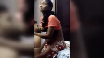 Sucking My Lovers Boobs After Fucking Her Hard In Her Bedroom