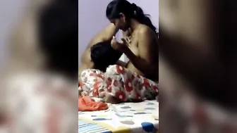 Sucking My Lovers Boobs After Fucking Her Hard In Her Bedroom