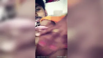 Horny Bhabhi Getting Her Big Boobs Pressed By Her Younger Lover