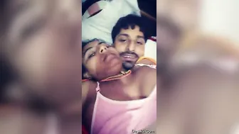 Horny Bhabhi Getting Her Big Boobs Pressed By Her Younger Lover