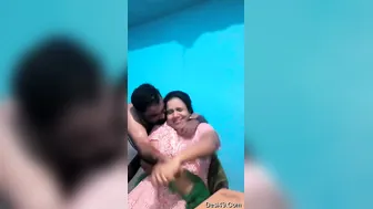 Desi Lovers Kissing Passionately While Groping Her Soft Boobs