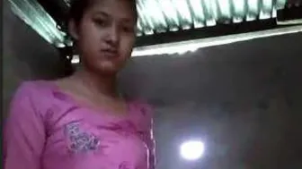 Desi Teen Bathing Herself Alone Captured On Hidden Camera View