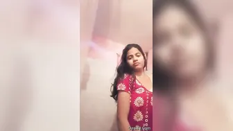 Teen Slut Teasing With Her Perky Natural Boobs In Her Bedroom