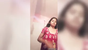 Teen Slut Teasing With Her Perky Natural Boobs In Her Bedroom