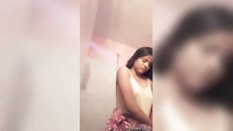 Teen Slut Teasing With Her Perky Natural Boobs In Her Bedroom