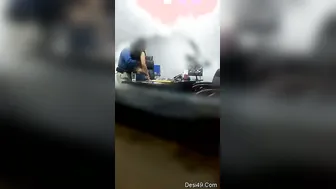 Hot GF Giving Me A Handjob While Playing With Her Tits