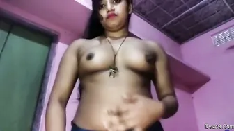 Naughty GF Stripping Down Revealing Her Tits And Pussy