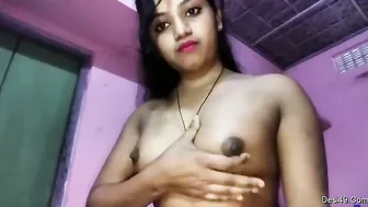Naughty GF Stripping Down Revealing Her Tits And Pussy