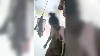 Cute Babe Getting Wet And Soapy In Her Village Bathroom Alone