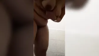 Cute GF Pressing Her Soft Boobs Naked For Boyfriend Clip