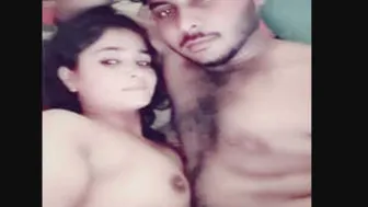 Young Desi Couple Kissing And Making Out In Bedroom After Date