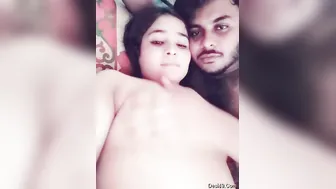 Young Desi Couple Kissing And Making Out In Bedroom After Date