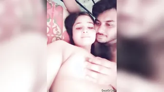 Young Desi Couple Kissing And Making Out In Bedroom After Date