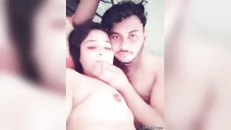 Young Desi Couple Kissing And Making Out In Bedroom After Date