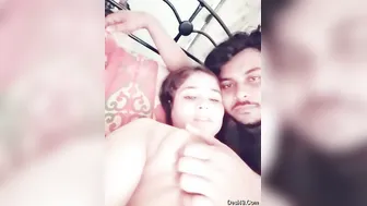 Young Desi Couple Kissing And Making Out In Bedroom After Date