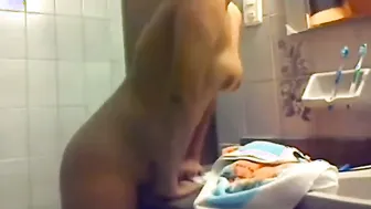 Bathroom Tease By My Sexy Teen Babe Showing Everything Naughty