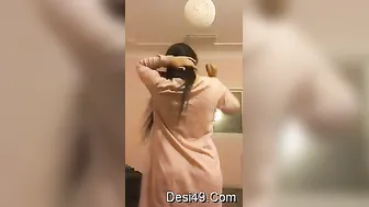 College Girl Groping Herself Alone Recording On Phone Camera