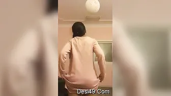 College Girl Groping Herself Alone Recording On Phone Camera