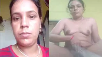 Indian Bhabhi Exposing Her Tits And Fingering Pussy At Home