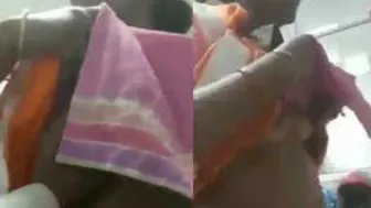 Office Aunty Letting Me Squeeze Her Big Tits During Break Time