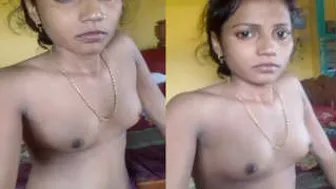 Young Desi Teen Stripping Topless Revealing Her Breasts On Cam
