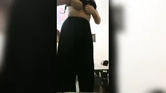 Married Bhabhi Lifting Her Top Revealing Her Soft Tits Closeup