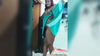 Curvy Desi Girl Bending Over Showing Off Her Massive Ass Naked